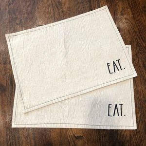 Set of 2 EAT. Rae Dunn Place mats